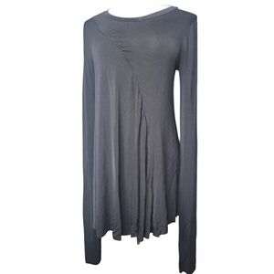 SALE Elizabeth & James Slinky Black Viscose & Silk Tunic Top Long Sleeve SM